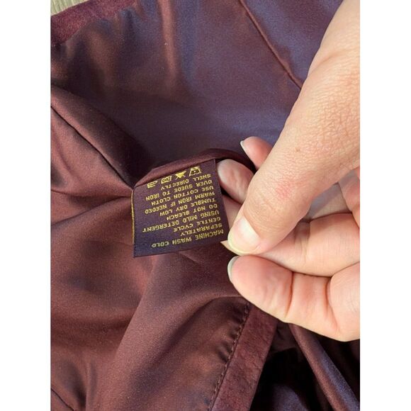 Hal Rubenstein Christy leather suede blazer Burgundy Size 14 NWT - Picture 10 of 13